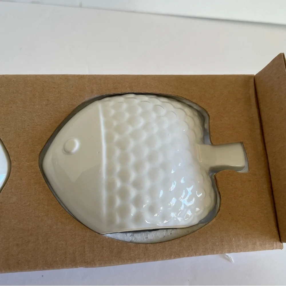 Catch of the Day Salt + Pepper Shakers White Ceramic West Elm